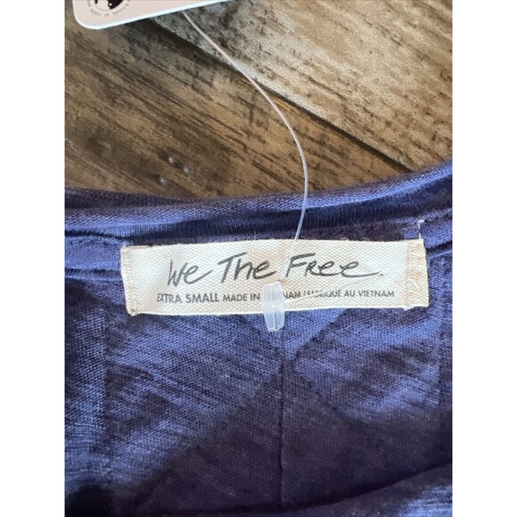 Free People Aria trapeze tunic top Blue Depth size XS NWT $68 Msrp - Picture 3 of 6